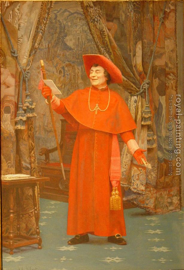 Jehan Georges Vibert : Cardinal Reading a Letter